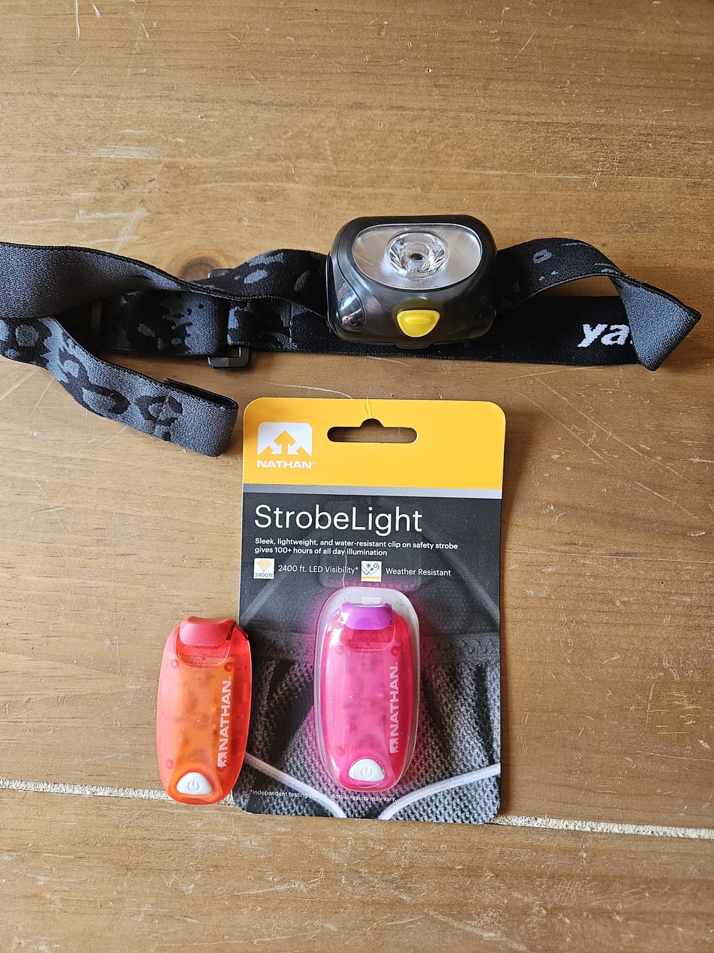Bundle Of StrobeLight Packs with Black Headlamp and Pink/Orange Clips